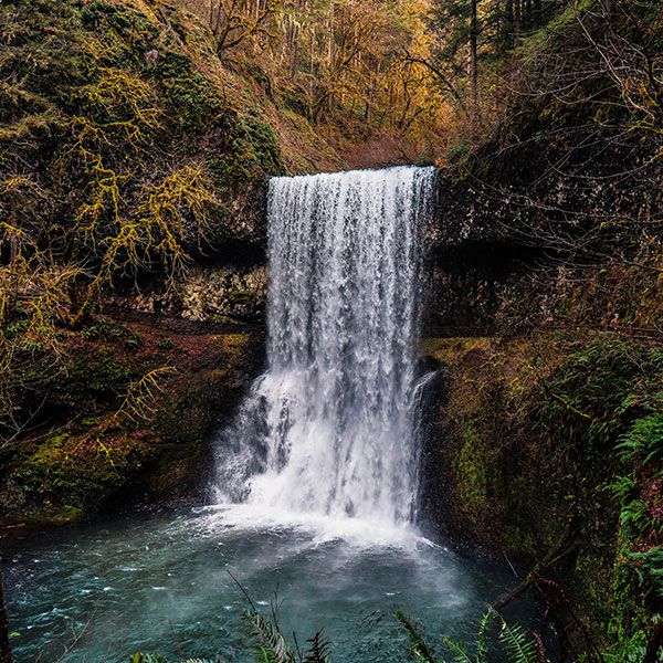 beautiful scenic waterfall